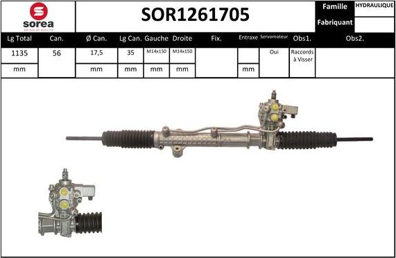 EAI SOR1261705 - Рульовий механізм, рейка autozip.com.ua