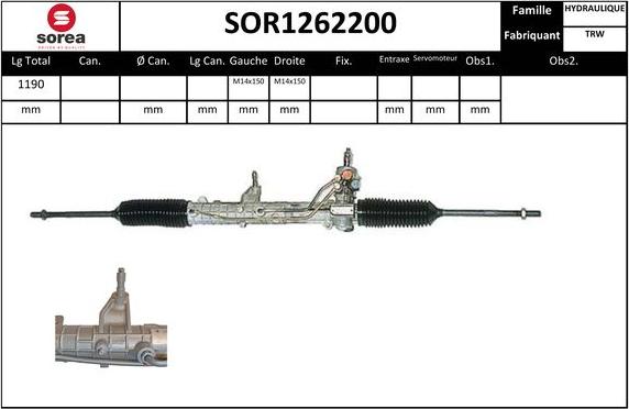 EAI SOR1262200 - Рульовий механізм, рейка autozip.com.ua