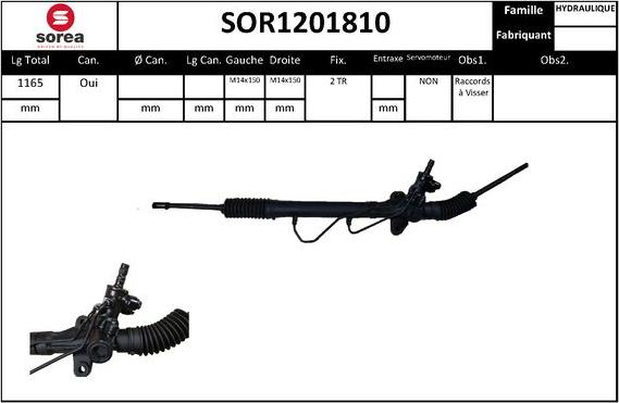 EAI SOR1201810 - Рульовий механізм, рейка autozip.com.ua