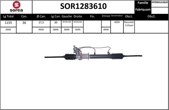 EAI SOR1283610 - Рульовий механізм, рейка autozip.com.ua