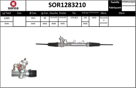 EAI SOR1283210 - Рульовий механізм, рейка autozip.com.ua