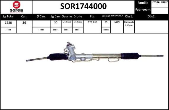 EAI SOR1744000 - Рульовий механізм, рейка autozip.com.ua