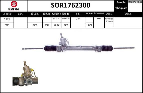 EAI SOR1762300 - Рульовий механізм, рейка autozip.com.ua