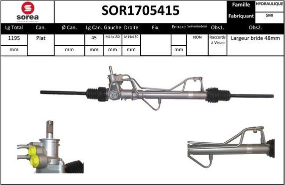 EAI SOR1705415 - Рульовий механізм, рейка autozip.com.ua