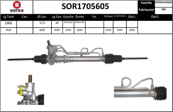 EAI SOR1705605 - Рульовий механізм, рейка autozip.com.ua