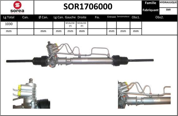 EAI SOR1706000 - Рульовий механізм, рейка autozip.com.ua