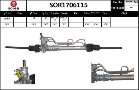 EAI SOR1706115 - Рульовий механізм, рейка autozip.com.ua