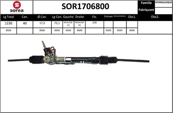 EAI SOR1706800 - Рульовий механізм, рейка autozip.com.ua