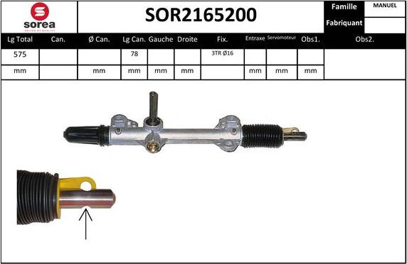 EAI SOR2165200 - Рульовий механізм, рейка autozip.com.ua