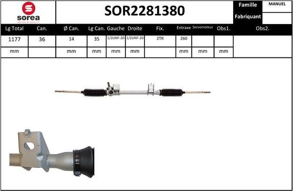 EAI SOR2281380 - Рульовий механізм, рейка autozip.com.ua