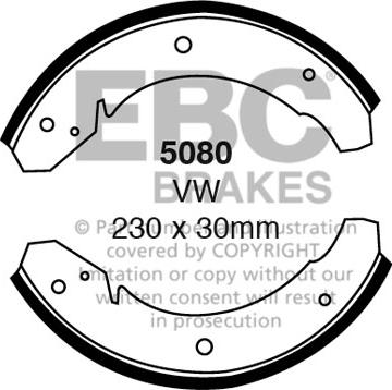 EBC Brakes 5080 - Комплект гальм, барабанний механізм autozip.com.ua