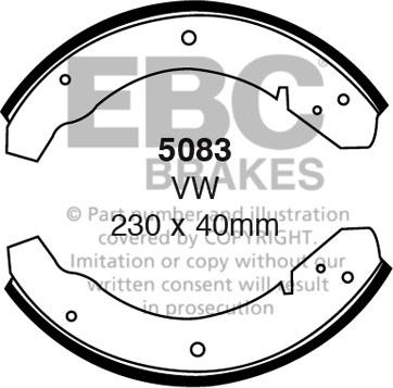 EBC Brakes 5083 - Комплект гальм, барабанний механізм autozip.com.ua