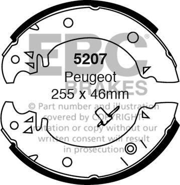 EBC Brakes 5207 - Комплект гальм, барабанний механізм autozip.com.ua