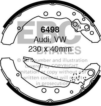 EBC Brakes 6498 - Комплект гальм, барабанний механізм autozip.com.ua