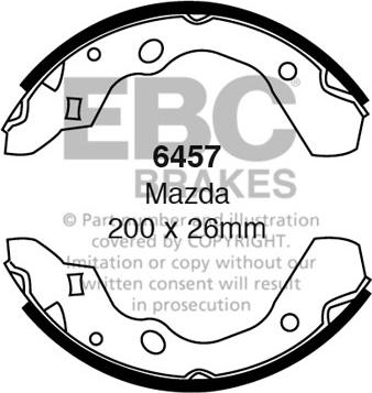 EBC Brakes 6457 - Комплект гальм, барабанний механізм autozip.com.ua