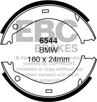 EBC Brakes 6544 - Комплект гальм, барабанний механізм autozip.com.ua