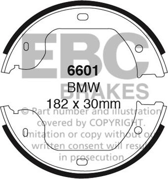 EBC Brakes 6601 - Комплект гальм, барабанний механізм autozip.com.ua