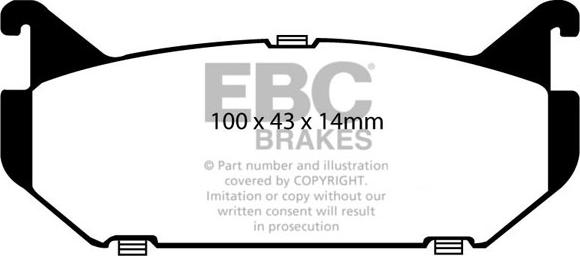 EBC Brakes DP4972R - Гальмівні колодки, дискові гальма autozip.com.ua