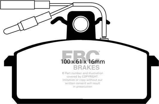 EBC Brakes DP410/2 - Гальмівні колодки, дискові гальма autozip.com.ua