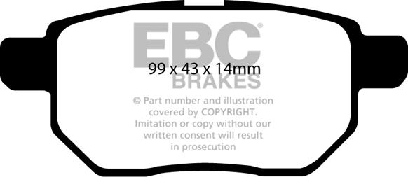 EBC Brakes DP1947 - Гальмівні колодки, дискові гальма autozip.com.ua