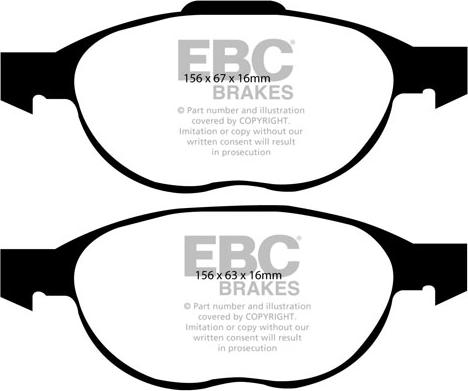 EBC Brakes DP1524 - Гальмівні колодки, дискові гальма autozip.com.ua