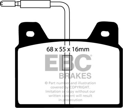 EBC Brakes DP163 - Гальмівні колодки, дискові гальма autozip.com.ua