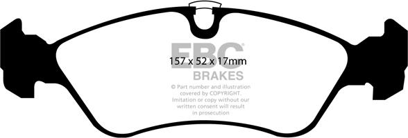 EBC Brakes DP1087 - Гальмівні колодки, дискові гальма autozip.com.ua