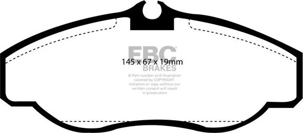 EBC Brakes DP1037 - Гальмівні колодки, дискові гальма autozip.com.ua
