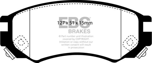 EBC Brakes DP1101 - Гальмівні колодки, дискові гальма autozip.com.ua