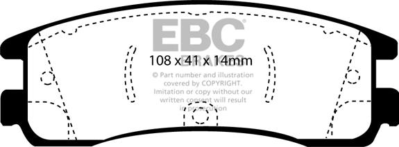 EBC Brakes DP1122 - Гальмівні колодки, дискові гальма autozip.com.ua