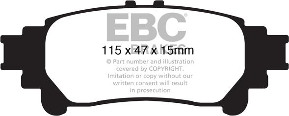 EBC Brakes DP61850 - Гальмівні колодки, дискові гальма autozip.com.ua