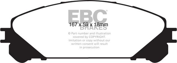 EBC Brakes DP1837 - Гальмівні колодки, дискові гальма autozip.com.ua