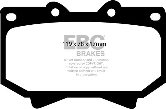 EBC Brakes DP1319 - Гальмівні колодки, дискові гальма autozip.com.ua