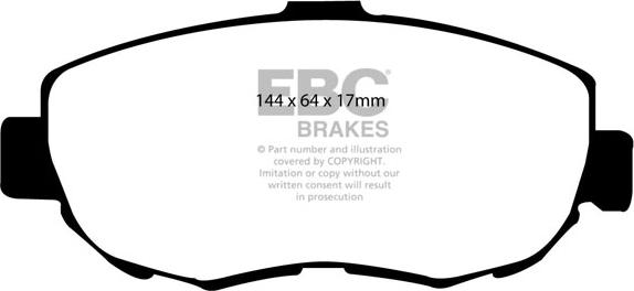 EBC Brakes DP1223 - Гальмівні колодки, дискові гальма autozip.com.ua