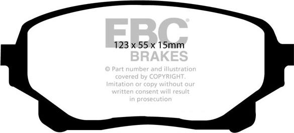 EBC Brakes DP1756 - Гальмівні колодки, дискові гальма autozip.com.ua