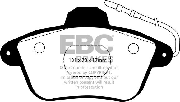 EBC Brakes DP882/2 - Гальмівні колодки, дискові гальма autozip.com.ua