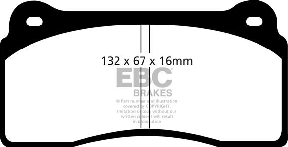 EBC Brakes DP81110RP1 - Комплект високоефективних гальмівних колодок autozip.com.ua