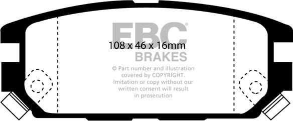 EBC Brakes DP5987NDX - Гальмівні колодки, дискові гальма autozip.com.ua