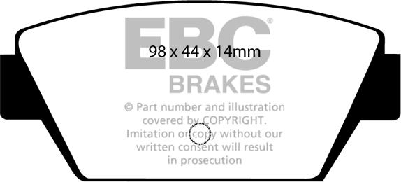 EBC Brakes DP2576 - Гальмівні колодки, дискові гальма autozip.com.ua