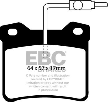 EBC Brakes DP2816 - Гальмівні колодки, дискові гальма autozip.com.ua