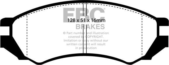 EBC Brakes DP2839 - Гальмівні колодки, дискові гальма autozip.com.ua
