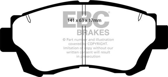 EBC Brakes DP2874 - Гальмівні колодки, дискові гальма autozip.com.ua