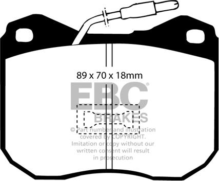 EBC Brakes DP239 - Гальмівні колодки, дискові гальма autozip.com.ua