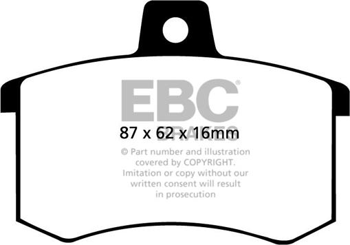 EBC Brakes DP2370 - Гальмівні колодки, дискові гальма autozip.com.ua