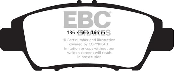 EBC Brakes DP42041R - Гальмівні колодки, дискові гальма autozip.com.ua