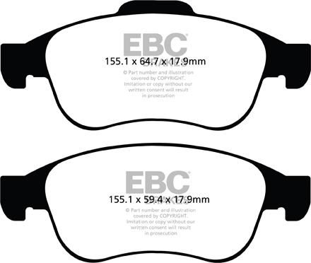 EBC Brakes DP22023 - Гальмівні колодки, дискові гальма autozip.com.ua