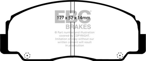 EBC Brakes DP799 - Гальмівні колодки, дискові гальма autozip.com.ua
