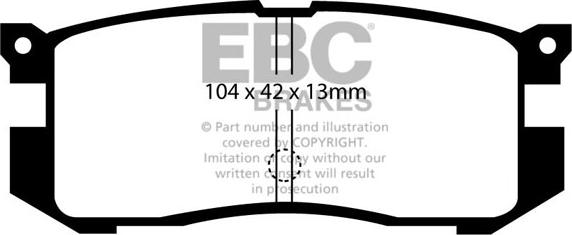 EBC Brakes DP739 - Гальмівні колодки, дискові гальма autozip.com.ua