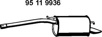 Eberspächer 95 11 9936 - Глушник вихлопних газів кінцевий autozip.com.ua