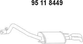 Eberspächer 95 11 8449 - Глушник вихлопних газів кінцевий autozip.com.ua